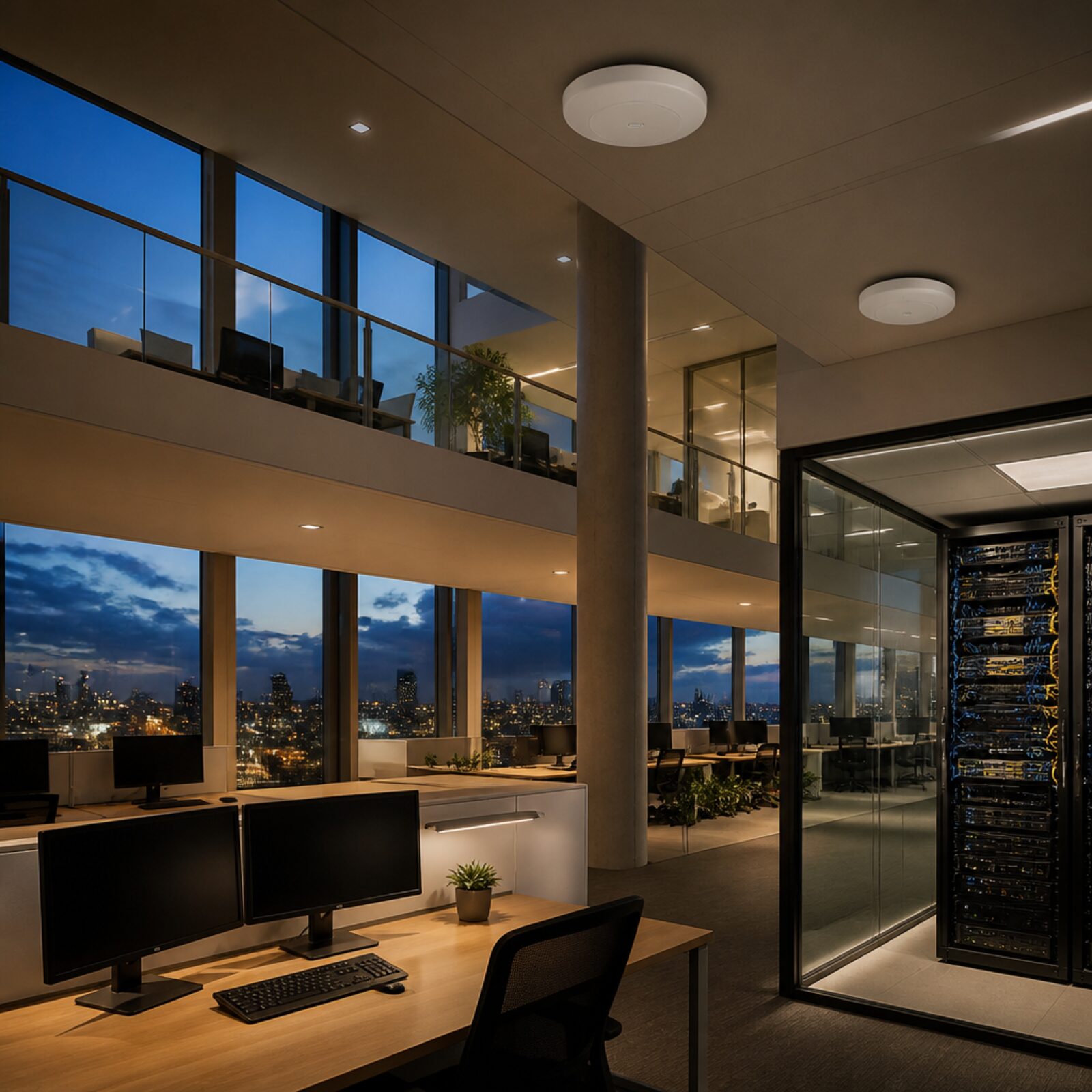 An office network with one coherent operating model — Real Estate / Enterprise use case